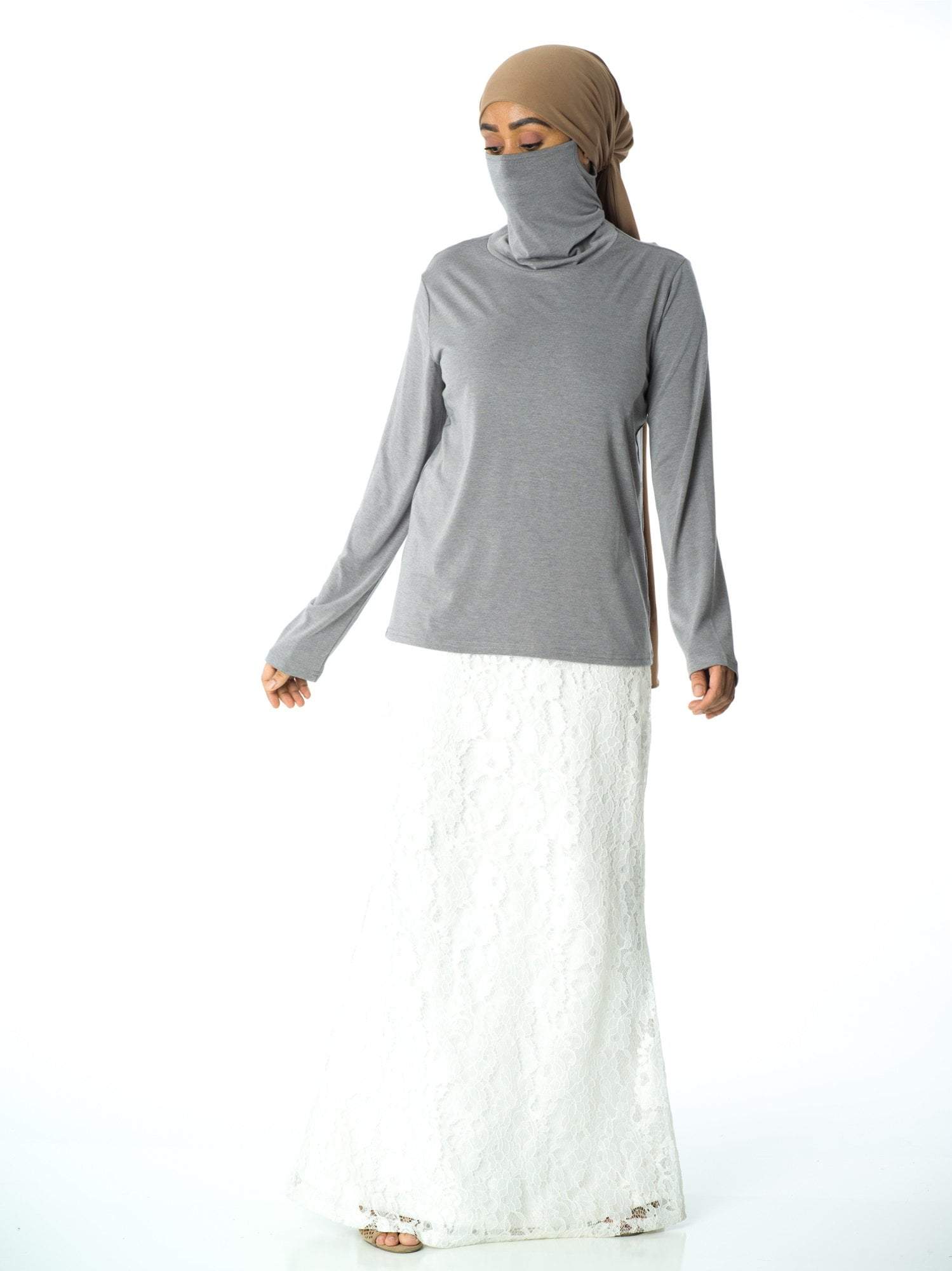 T-shirt with a built-in face mask - Kabayare Fashion (5961595191445)