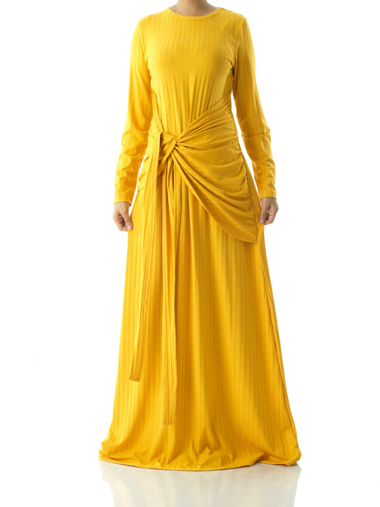 Yellow soft ribbed stunning maxi dress Kabayare