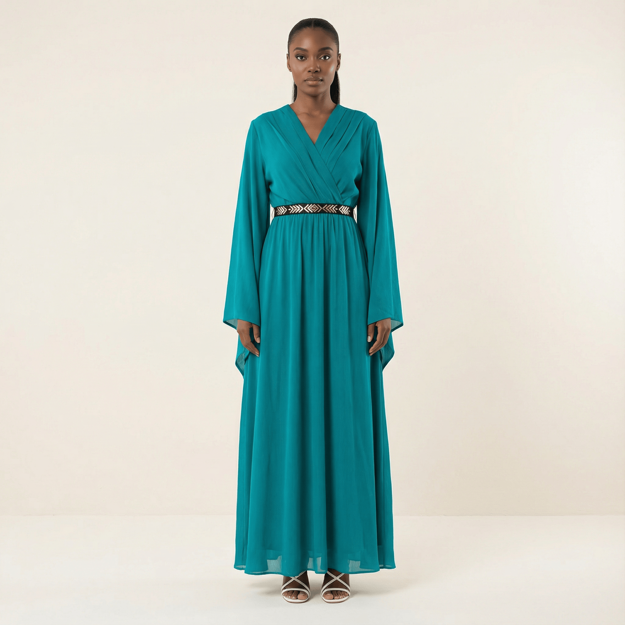 Bell sleeve ballerina maxi dress - Modest Rose