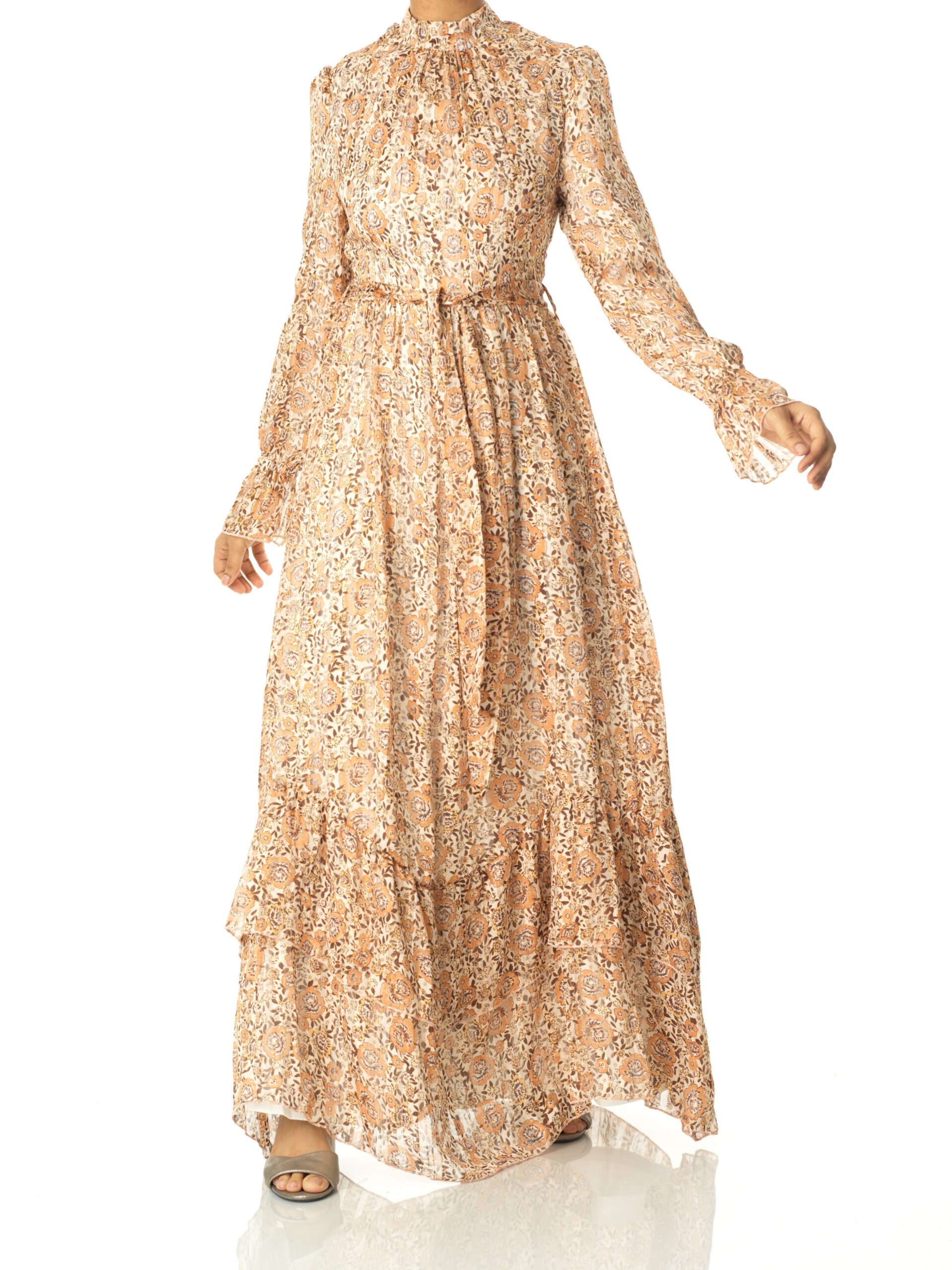 Madrid romance long sleeve maxi dress - Modest Rose