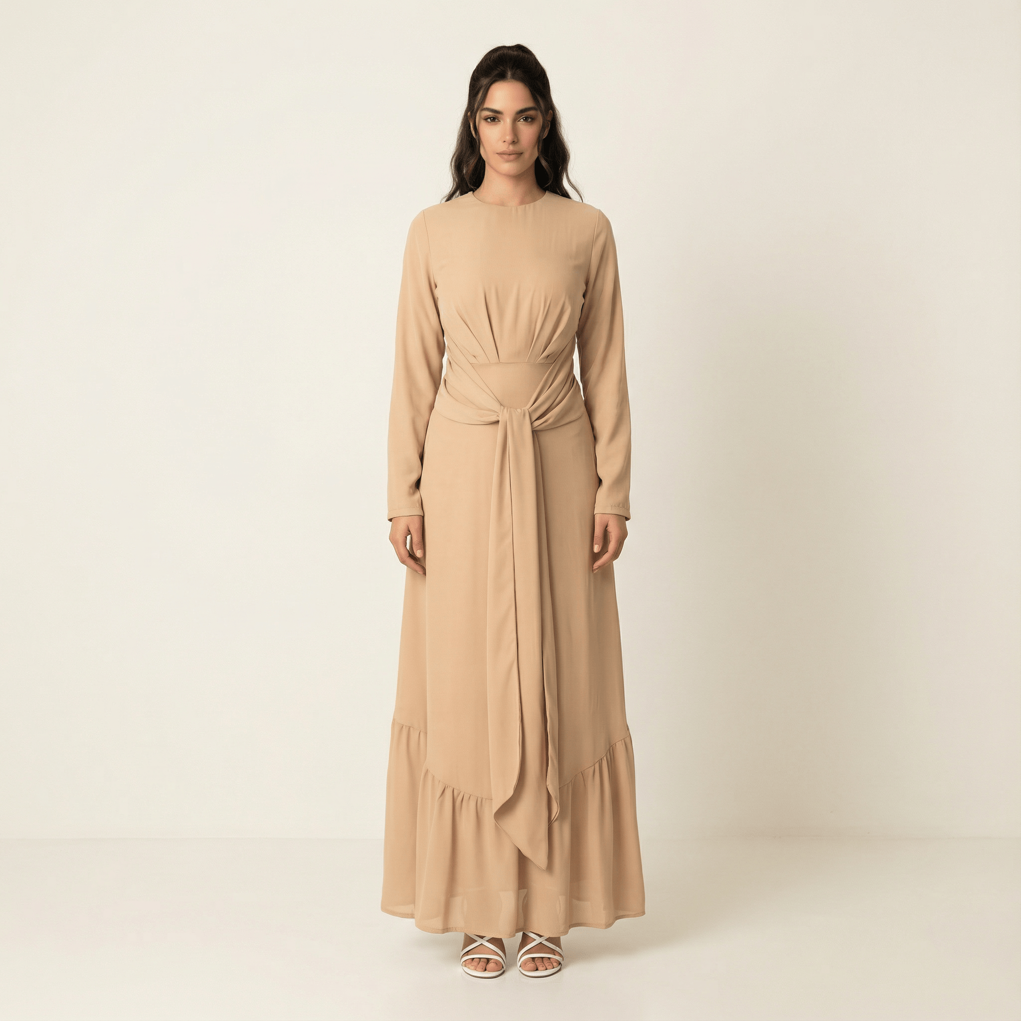 slim fit dress slacks A-Line Modest Maxi Dress | Dress